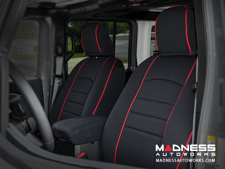 Jeep Wrangler JL Seat Covers - Front + Rear Seats - Custom Neoprene Design